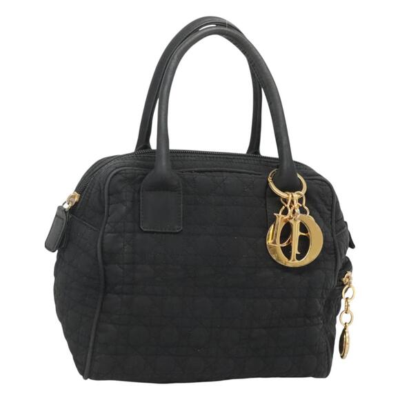 DIOR Canage Hand Bag Nylon Black Gold - Picture 1 of 12